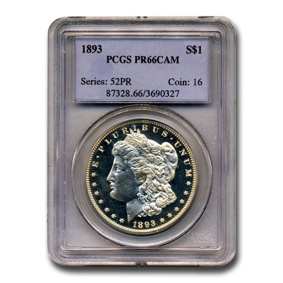 1893 Morgan Dollar PR-66 Cameo PCGS 1893 Morgan Dollar PR-66 Cameo PCGS